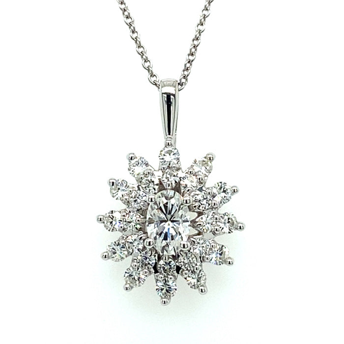 NEW Moissanite DIAMOND Cluster Pendant hotsell