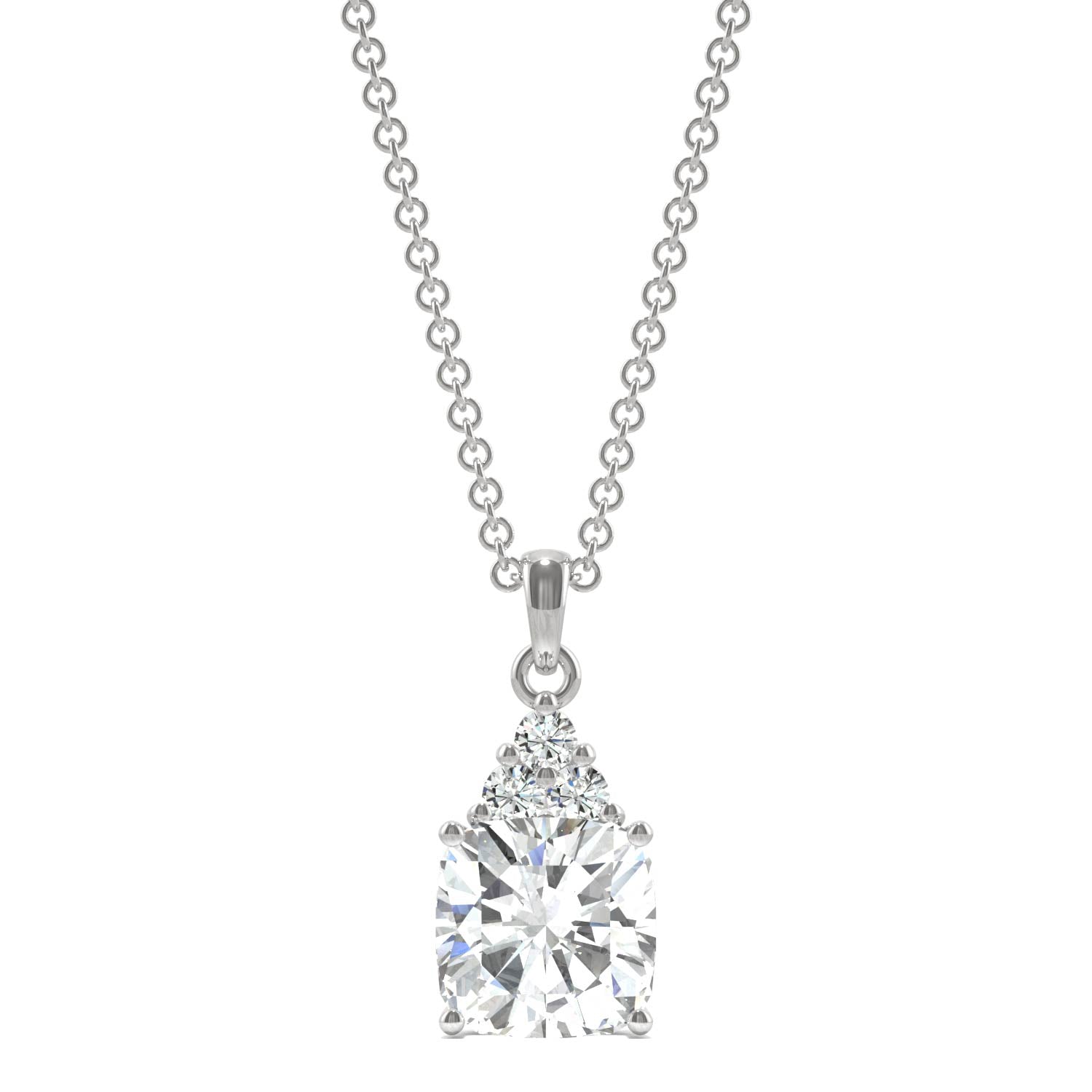 NEW hot Moissanite DIAMOND Cluster Pendant