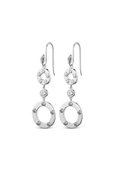 0.47 CTW DEW Round Moissanite Earring in 925 Sterling Silver